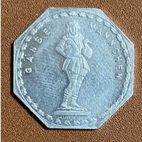 Германия Нюрнберг нотгельд 20 пфеннигов 1919 год. Гусь-самец . трамвайный жетон