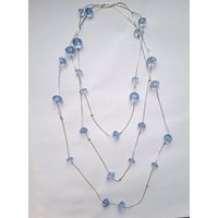 Бусы. Сотуар с шариками. Цветное чешское стекло. Колье. Длина 150 см