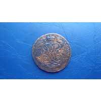 2 копейки 1757 перечекан                                                                                                                    (4934)