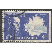 Мартиника. Виктор Шельчер. Политик. Карта страны. 1945г. Mi#220.