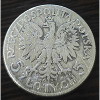 Польша 5 злотых, 1933 года. Голова Полонии