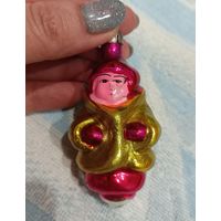 Елочные игрушки, стекло, барышня в шубе, укутыш