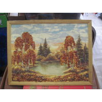 Картина из янтарной крошки 43х33 см.