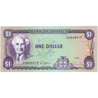 Ямайка, 1 доллар, 1989 г., P-68Ac, UNC