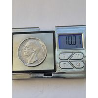 10 лир Италия 1927 года. Король Виктор Эммануил III (1900 - 1946). Серебро 835. Монета не чищена. S45483.