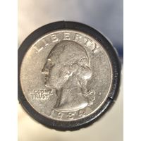 США 25 центов 1984 D