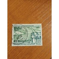 1956 французская колония Мадагаскар флора рисовые поля (3-4)