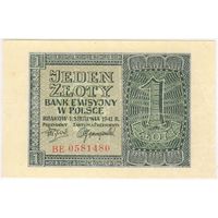 1 злотый 1941 г.  Польша ХF!!!