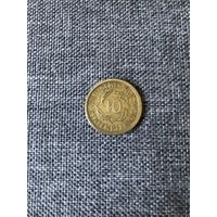 Монета 10 пфеннигов (rentenpfennig), A, 1924 г. Германия