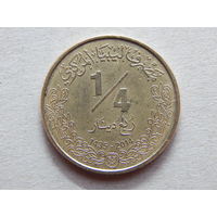 Ливия 1/4 динара 2014г.
