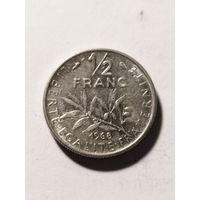 Франция 1/2 франка 1968