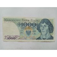 БАНКНОТА 1000 ЗЛОТЫХ ПОЛЬША 1982 ГОД (НС)