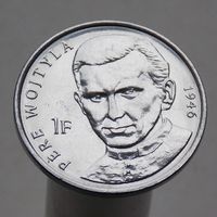 Конго 1 франк 2004  25 лет правления Иоанна Павла II /священник Войтыла, 1946/