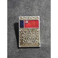 Значок РСФСР общество охраны памятников истории и культуры