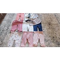 Девичьи штанишки, пинетки и шапочки