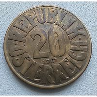 Австрия 20 Грошей, 1951.  5-5-15