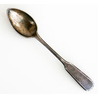 Ложечка кофейная с монограммой, серебро 84 пробы. Варшава, братья Хемпель, 1908-1915 гг.