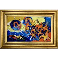 Кищенко А.М;91/61см. "Вечный праздник"или "Зачарован день",1993г. холст на картоне/масло;91х61 см.