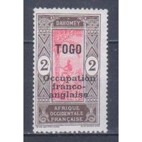 [979] Французские колонии. Того 1916. Надпечатка. БЕЗ КЛЕЯ.