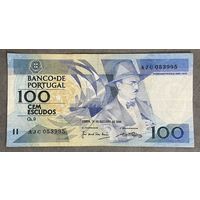 Банкнота 100 эскудо Португалия, 1986 год Фернандо Пессоа.