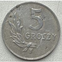 Польша 5 грошей 1949 г. Алюминий