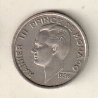 Монако 100 франк 1956