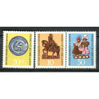 ГДР - 1969г. - Народное искусство - 3 марки (1 марка и сцепка) - полная серия, MNH [Mi 1521-1523]. #O-Se-Z-1-33