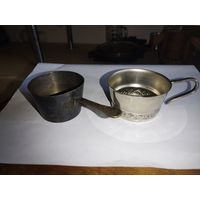 Подстаканник мнц ссср, и редкая кокотница ссср клеймо.