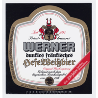 Этикетка пива Werner Германия М462
