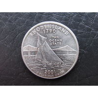 1\4 доллара,2001 Род-Айленд. США.