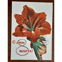 Открытка 8 Марта Удин 1965 г.