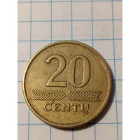 20 центов Литва 2007 год