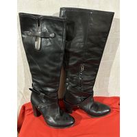 G-STAR черные Сапоги Натуральная Кожа размер 38