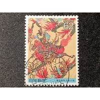 Япония 1990. Фрагмент росписи по кимоно