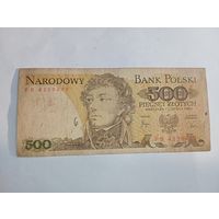 Польша 500 злотых 1982 года .