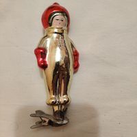 Ёлочная игрушка Космонавт СССР на прищепке 0084