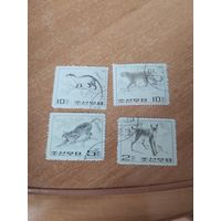 Марки КНДР, животные.