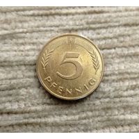 Werty71 Германия ФРГ 5 пфеннигов 1990 F