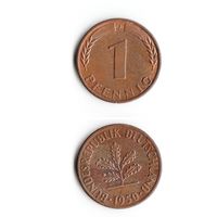 1 пфенниг Германия 1950 года(J)