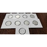 Лот монет 20 копеек 1907-1915