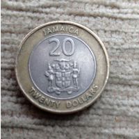Werty71 Ямайка 20 долларов 2001 биметалл