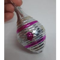 Ёлочная игрушка Фонарик Люстэрка, стекло. СССР