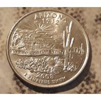 25 центов (квотер) 2008 D США Аризона XF +++