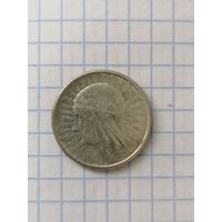 2 злотых 1934г(серебро)Янина.