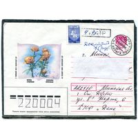 Беларусь. ХМК. Конверт п.п. Провизорий. Цветы. Гашение Старые Дороги. 1993