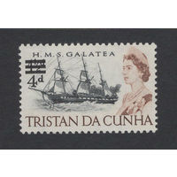 Тристан да Кунья /Tristan da Cunha 1967** Парусный Корабль Новый номинал Елизавета II