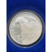 10 долларов Австралия 1994 года, Австралийский клинохвостый орел, Королева Елизавета II (1966 - 2024). В футляре и капсуле.  Серебро 925. Монета не чищена. L45585.