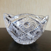 Конфетница/салатник, хрусталь, алмазная грань, Никольский завод "Красный гигант".