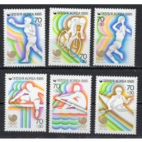 Южная Корея 1985.Спорт. Олимпиада Сеул 1988 6 марок