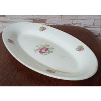 Блюдо для рыбы (селедочница). СССР. Конаковский фаянсовый завод им. Калинина (Конаково). 1962-1974 гг.